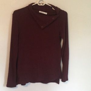 Red Haute (Bloomingdale’s) Snap Neck Sweater